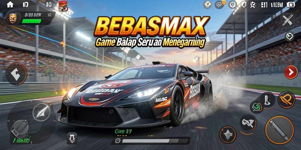 Tampilan menarik dari gameplay BEBASMAX yang menantang dan kompetitif.