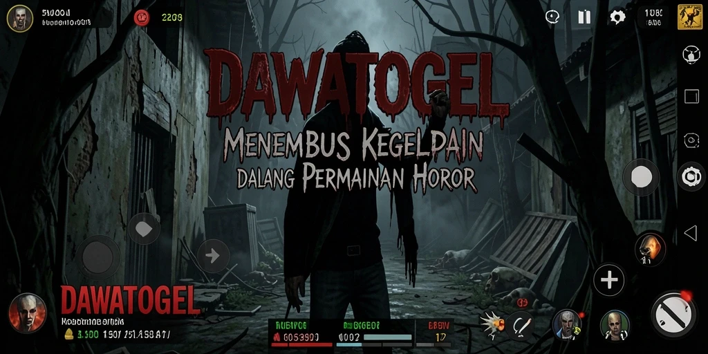 Tampilan gameplay seram di DAWATOGEL yang menegangkan.