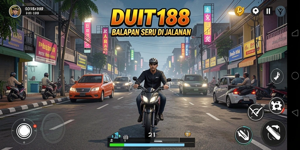 Gameplay seru dalam balapan jalanan yang menantang di DUIT188.