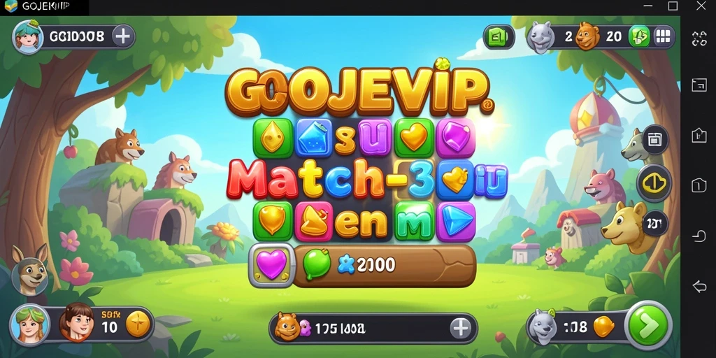 Gameplay GOJEKVIP menampilkan momen seru dalam mencocokkan item Match-3.
