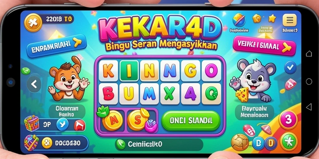 Tampilan gameplay KEKAR4D yang seru dan penuh warna.