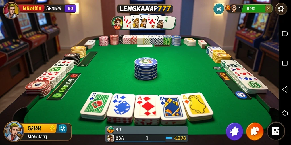 Tampilan menarik dari gameplay LENGKAP777 Gaple yang seru.