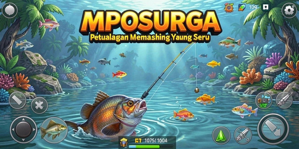 Tampilan gameplay menarik dengan momen memancing yang seru.