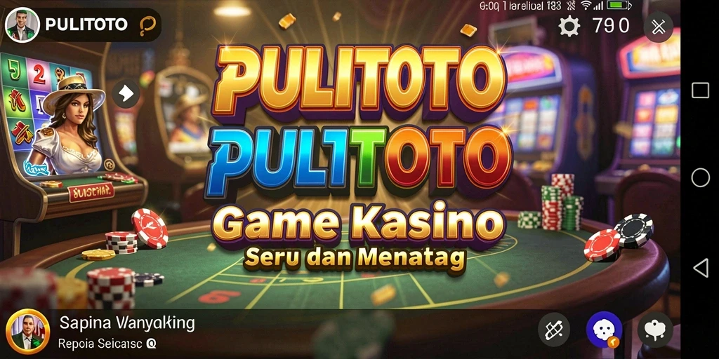Tampilan layar permainan Kasino PULITOTO yang seru.