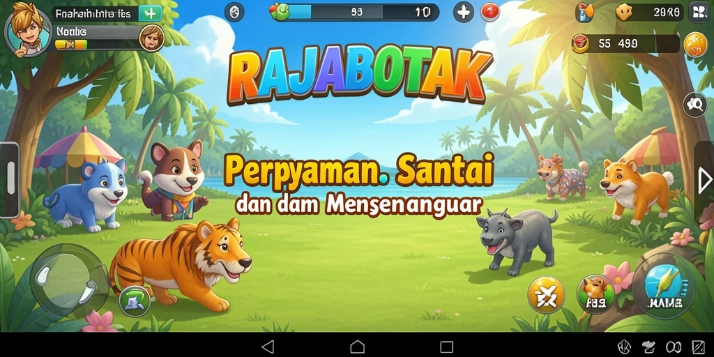 Tampilan gameplay seru di RAJABOTAK dengan berbagai tantangan.