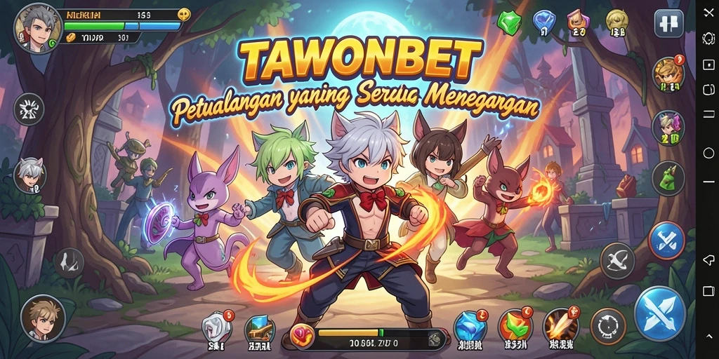 Tampilan gameplay seru dan menegangkan di TAWONBET.