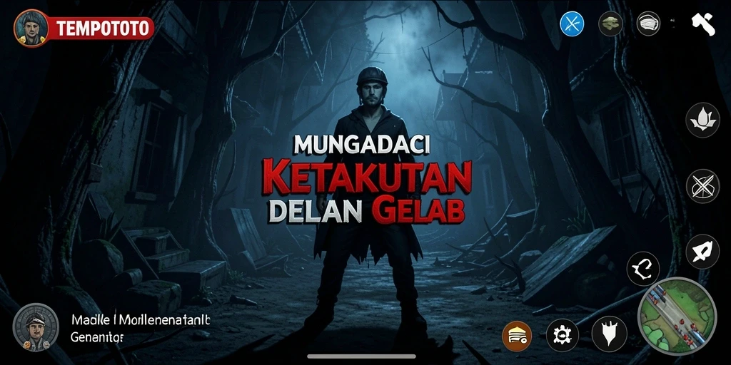 Tampilan gameplay menegangkan di dalam TEMPOTOTO.