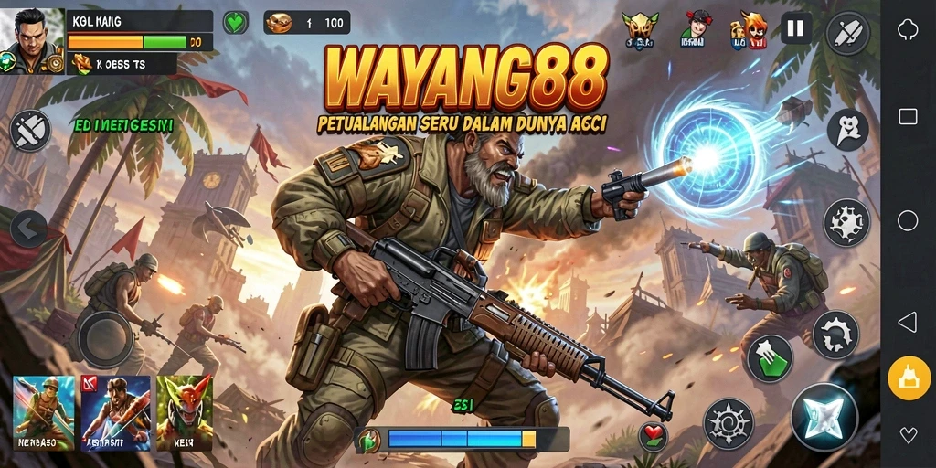 Tampilan aksi mendebarkan di dunia WAYANG88.